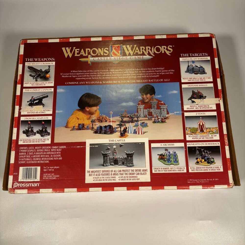 Vintage Weapons & Warriors Castle Siege Game 1996 Pressman #9705 Near Complete - Picture 15 of 15
